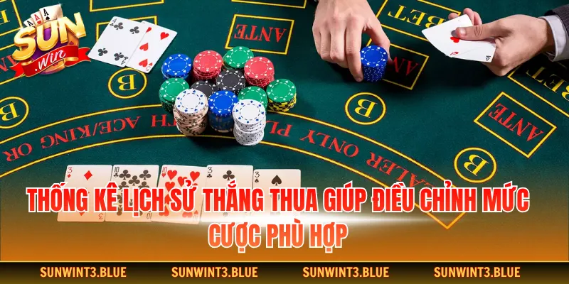 Thống kê lịch sử thắng thua giúp điều chỉnh mức cược phù hợp